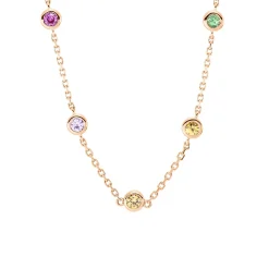 Cristina Wish Gargantilla en oro rosa con zafiros y tsavoritas Best