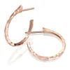 Perodri Pendientes de aro en Oro Rosa facetado Outlet