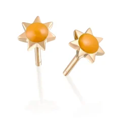 Perodri Pendientes de Oro Amarillo Hot