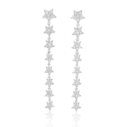 Perodri Pendientes de oro blanco Hot