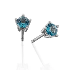 Perodri Pendientes de Oro Blanco Hot
