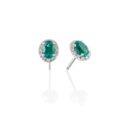 Perodri Pendientes de oro blanco New