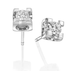 Perodri Pendientes de oro blanco Hot