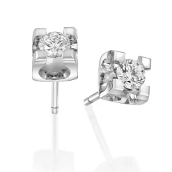 Perodri Pendientes de oro blanco Clearance