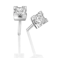 Perodri Pendientes de oro blanco Outlet