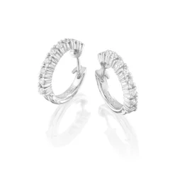 Perodri Pendientes de Oro Blanco Online