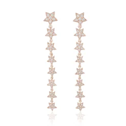 Perodri Pendientes de oro rosa Fashion