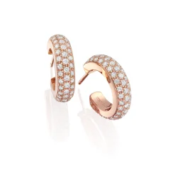 Perodri Pendientes de Oro Rosa Fashion