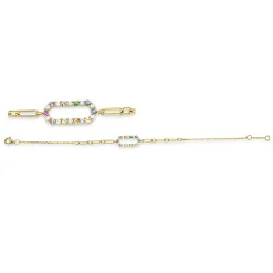 Cristina Wish Pulsera en oro amarillo con diamantes, zafiros y tsavoritas Hot