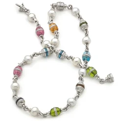 Perodri Pulsera de Oro Blanco Fashion