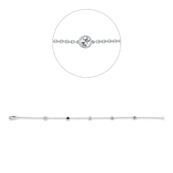 Cristina Wish Pulsera en oro blanco con zafiros, esmeraldas y rubíes Sale