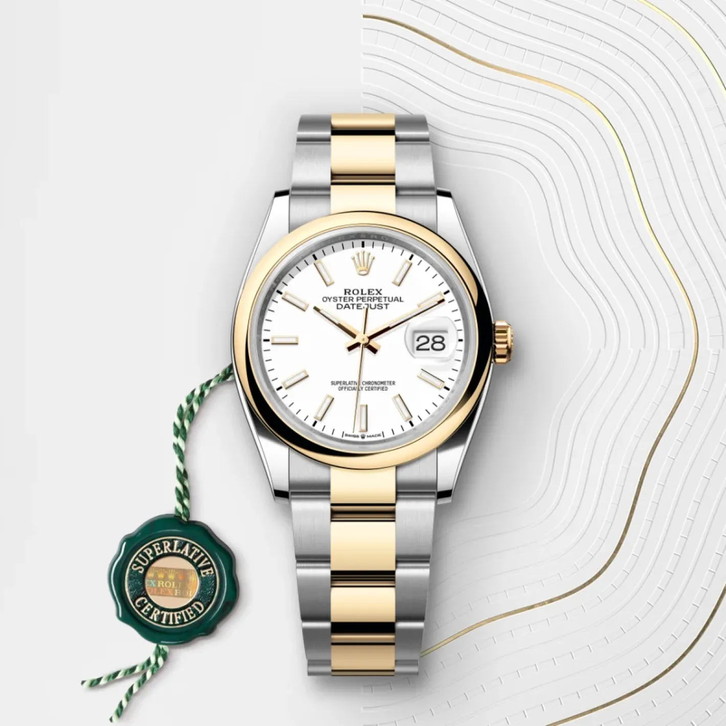 Rolex Datejust 36 Rolesor amarillo —combinación de acero Oystersteel y oro amarillo Outlet