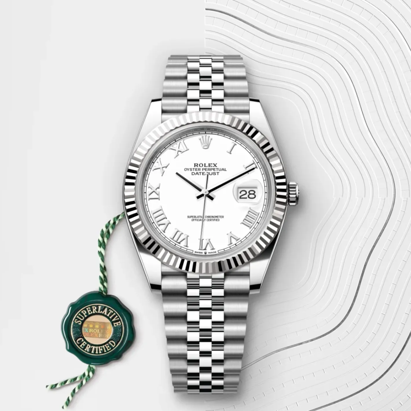Rolex Datejust 41 Rolesor blanco —combinación de acero Oystersteel y oro blanco Hot