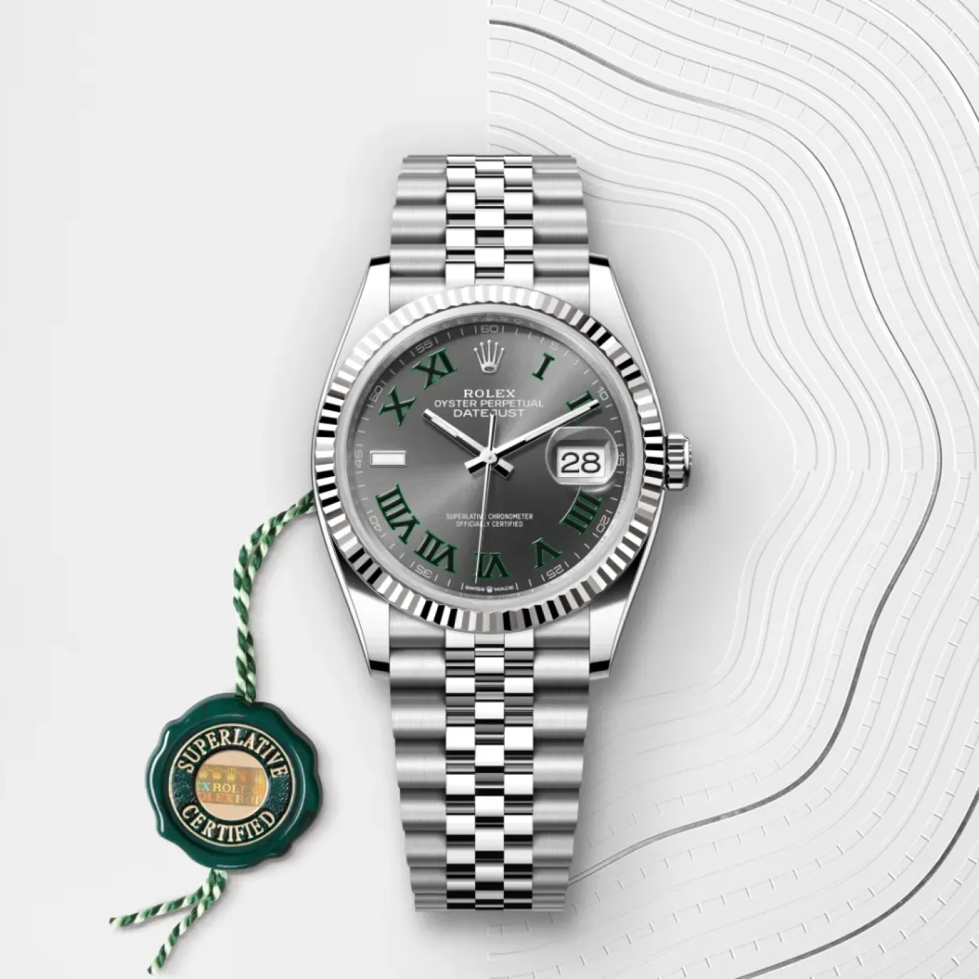 Rolex Datejust 36 Rolesor blanco —combinación de acero Oystersteel y oro blanco Discount