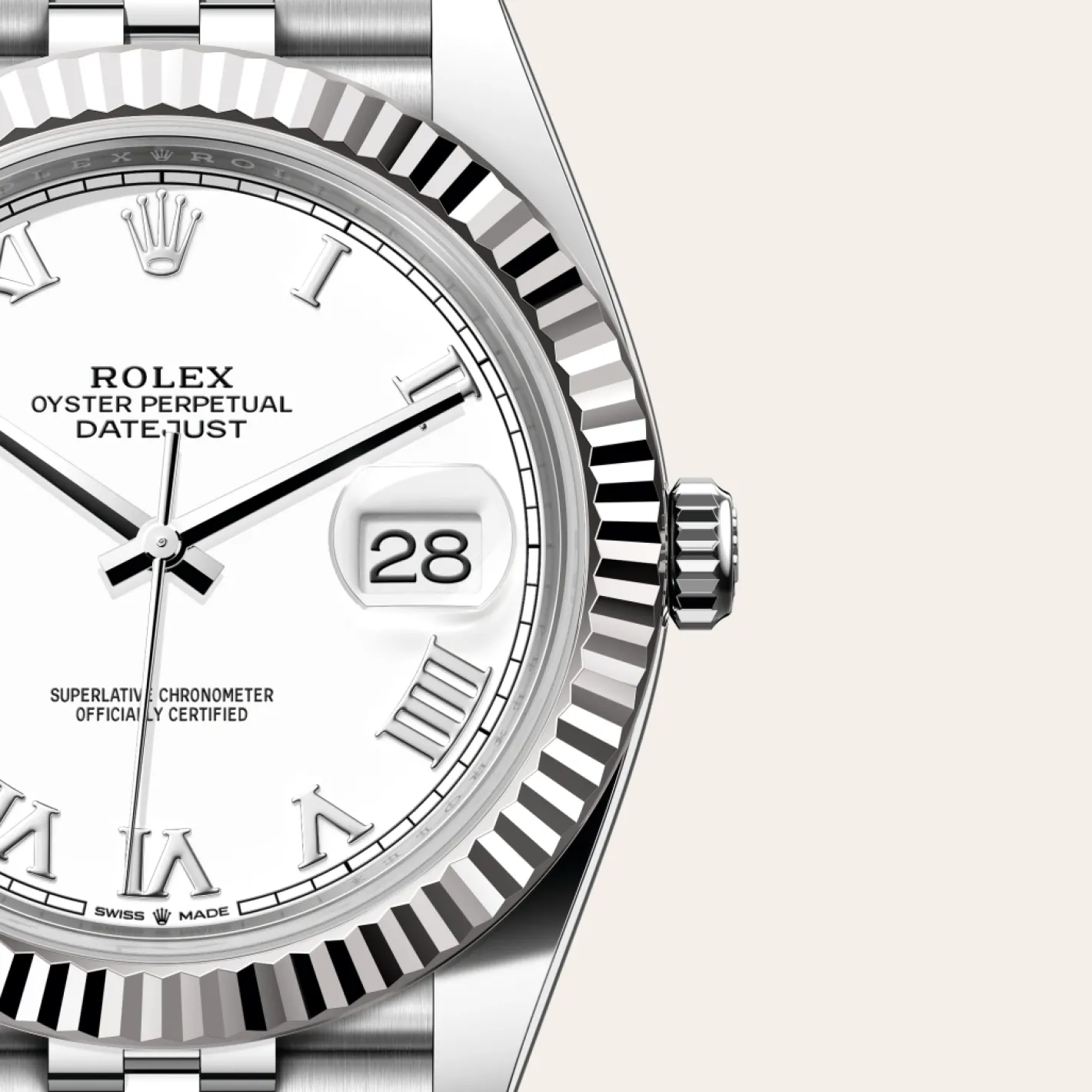 Rolex Datejust 41 Rolesor blanco —combinación de acero Oystersteel y oro blanco Hot