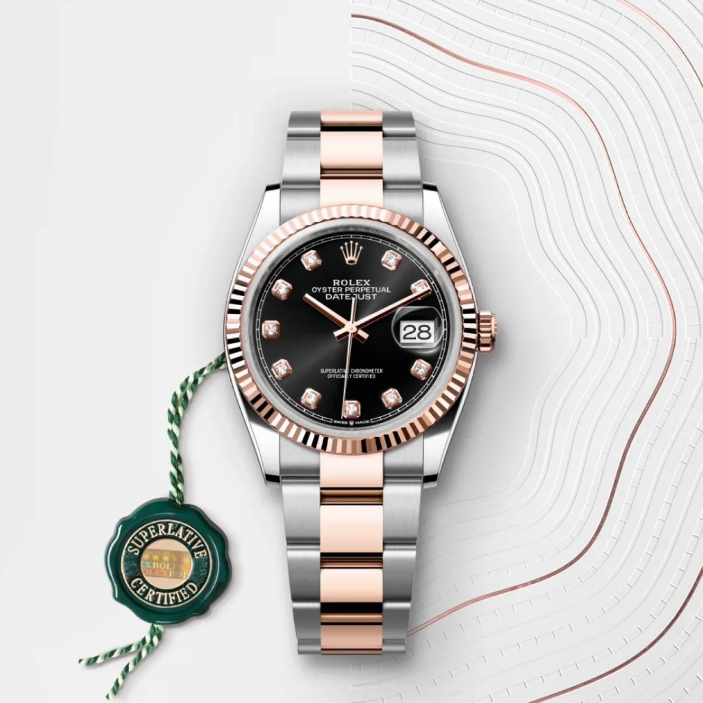 Rolex Datejust 36 Rolesor Everose —combinación de acero Oystersteel y oro Everose Hot
