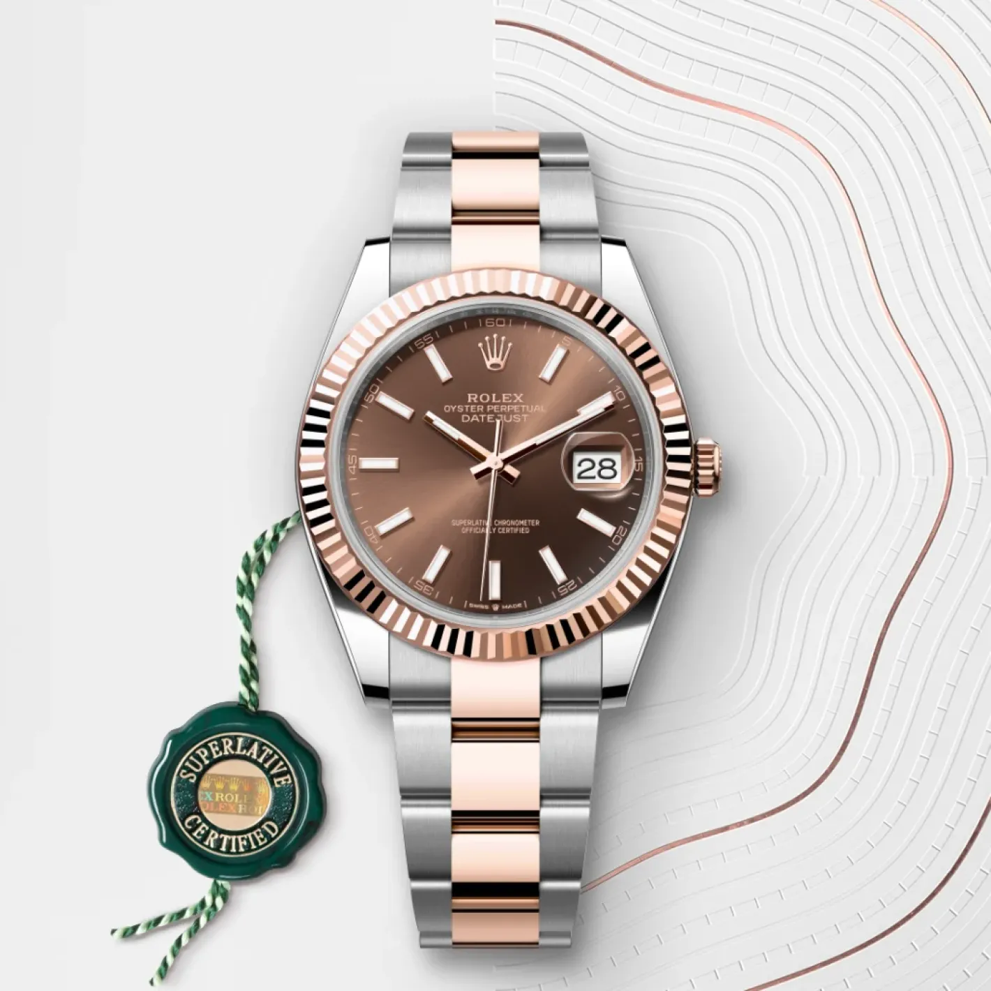 Rolex Datejust 41 Rolesor Everose —combinación de acero Oystersteel y oro Everose New