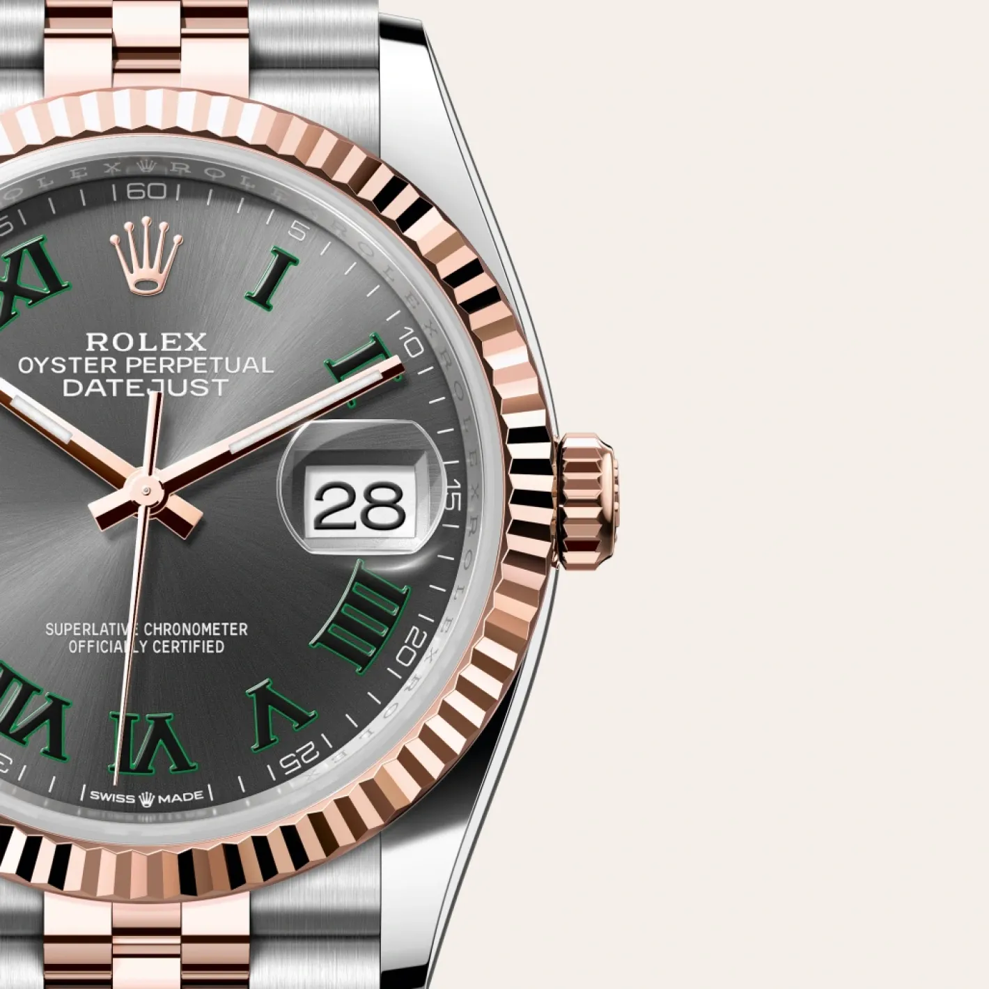 Rolex Datejust 36 Rolesor Everose —combinación de acero Oystersteel y oro Everose Hot