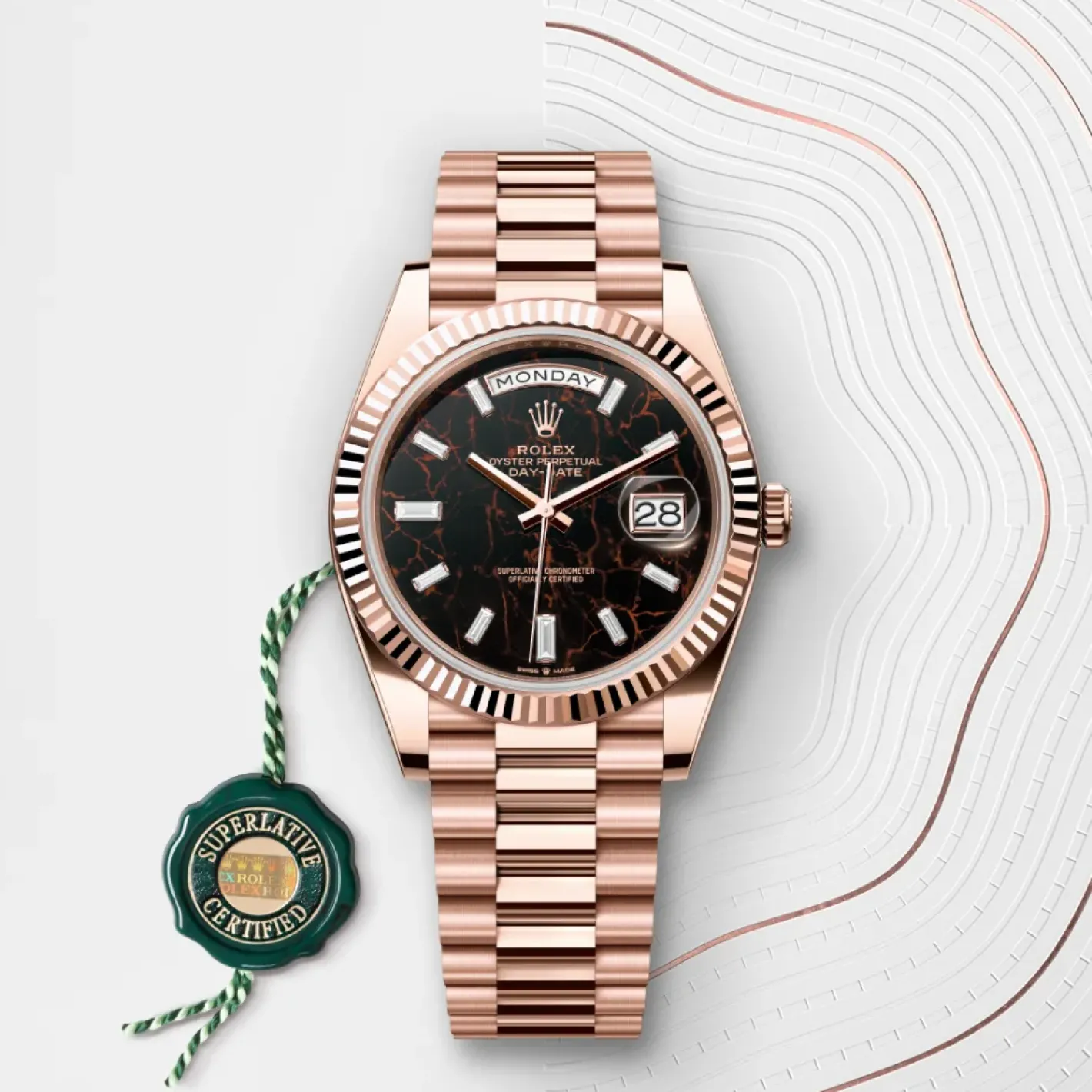 Rolex Day-Date 40 Oro Everose de 18 quilates Hot