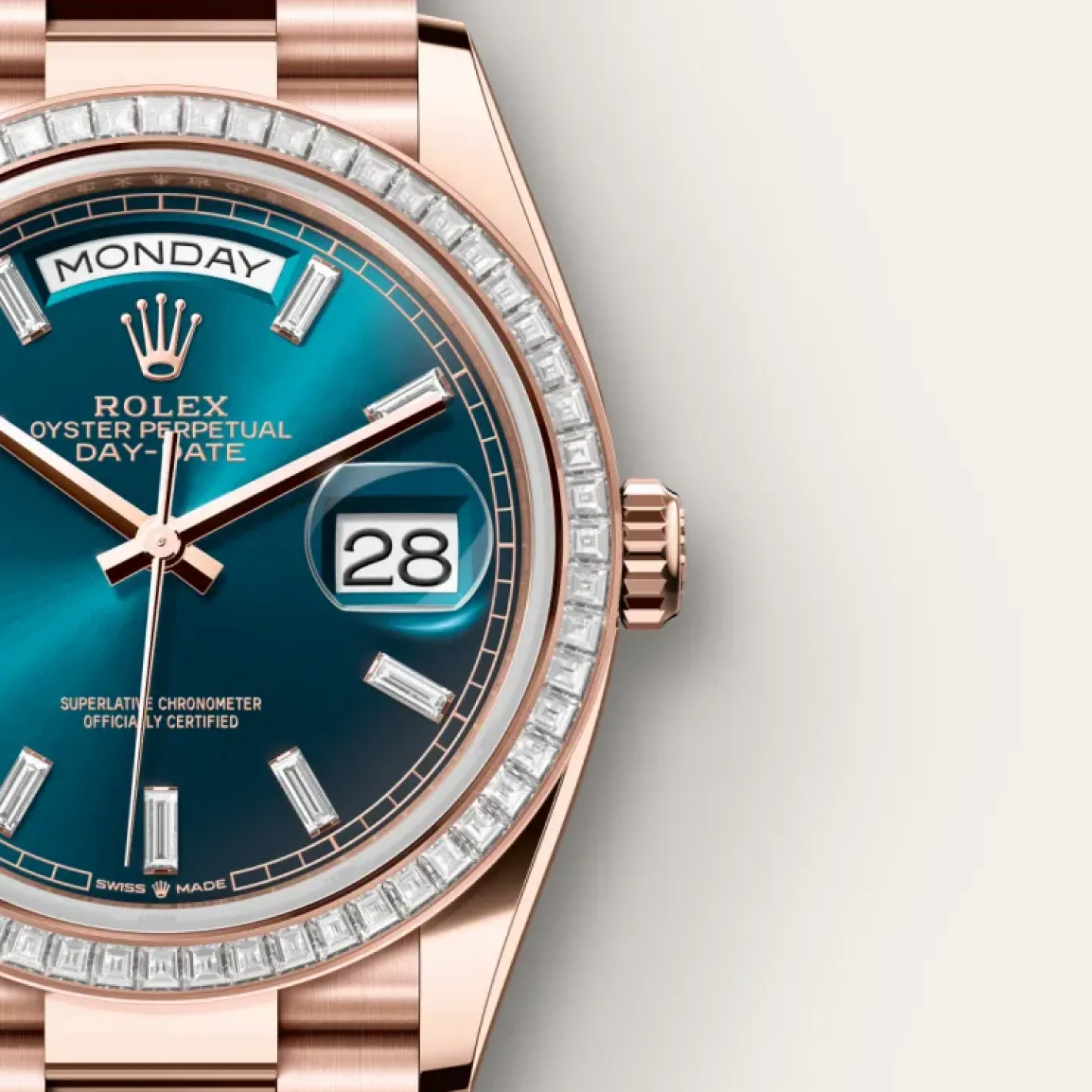 Rolex Day-Date 36 Oro Everose de 18 quilates New