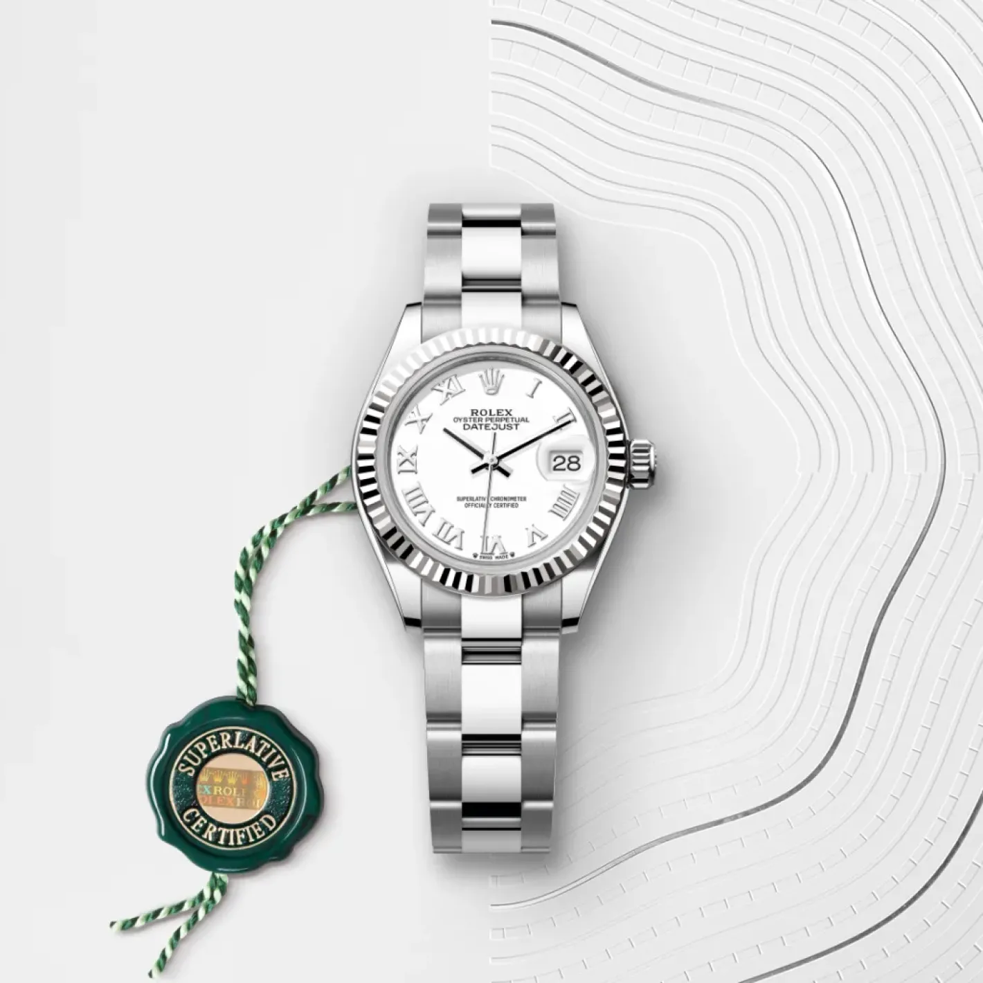 Rolex Lady-Datejust Rolesor blanco —combinación de acero Oystersteel y oro blanco New