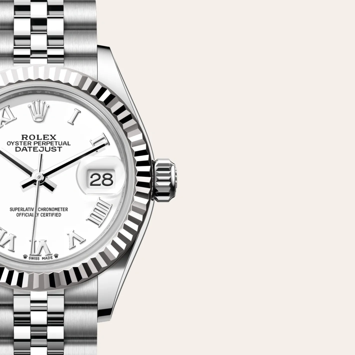 Rolex Lady-Datejust Rolesor blanco —combinación de acero Oystersteel y oro blanco Hot