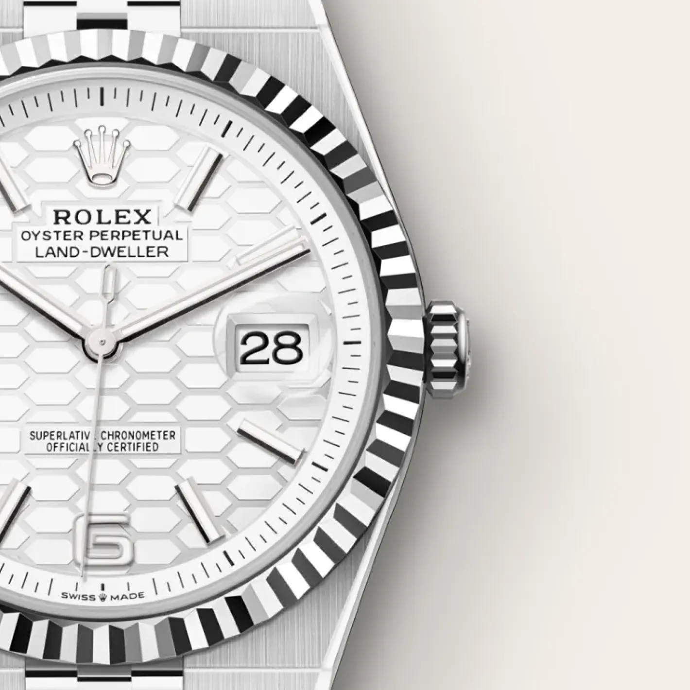 Rolex Land-Dweller 40 Rolesor blanco —combinación de acero Oystersteel y oro blanco Online