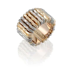 Perodri Sortija de oro amarillo y blanco Discount
