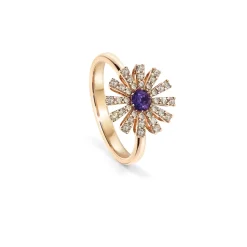 Damiani Sortija de oro rosa Margherita Clearance